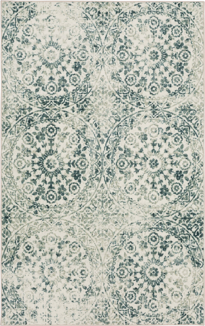 Technicolor Wisdom Navy Blue & Gray Area Rug
