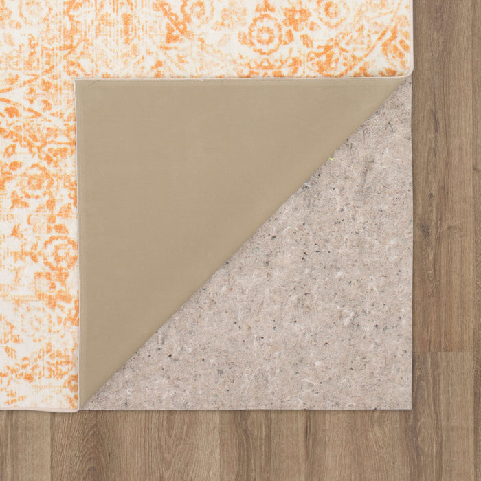 Technicolor Wisdom Orange & White Area Rug