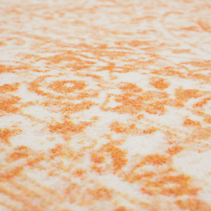 Technicolor Wisdom Orange & White Area Rug