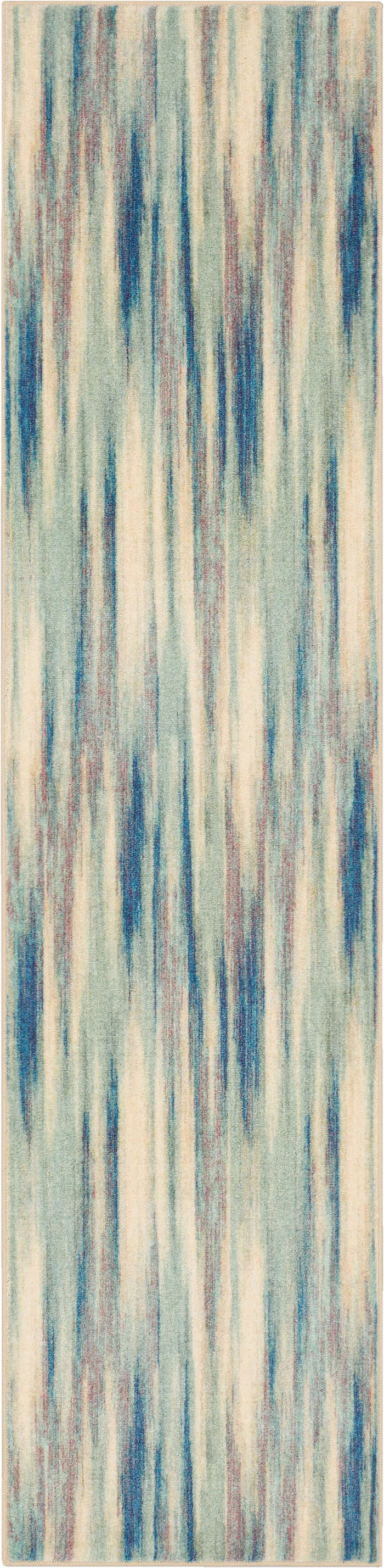 Technicolor Carlin White & Blue Area Rug
