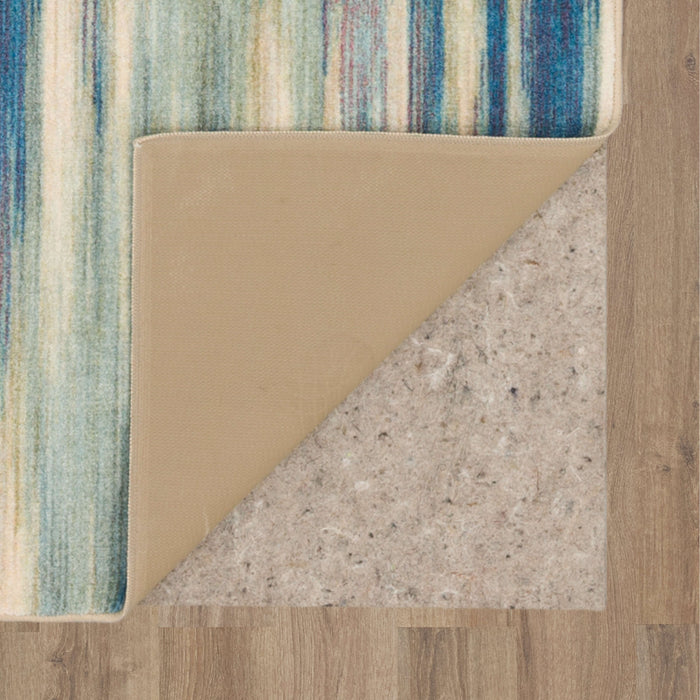 Technicolor Carlin White & Blue Area Rug