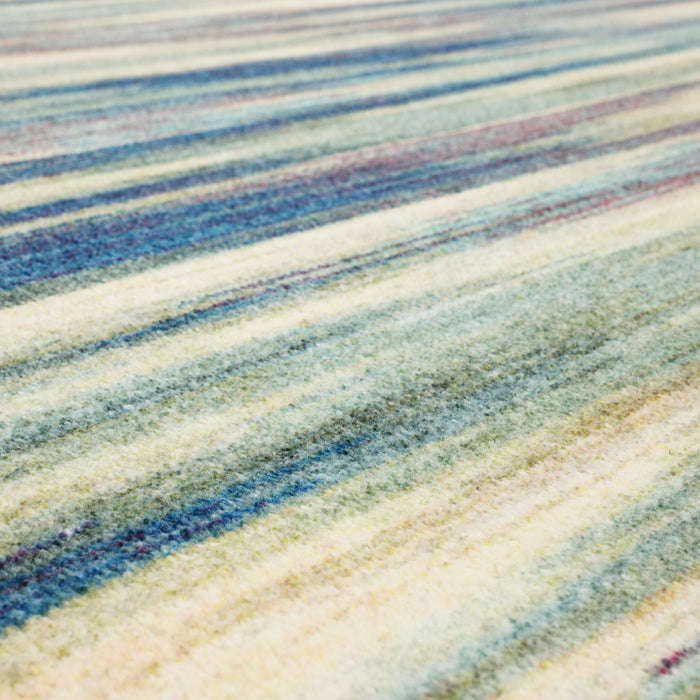 Technicolor Carlin White & Blue Area Rug