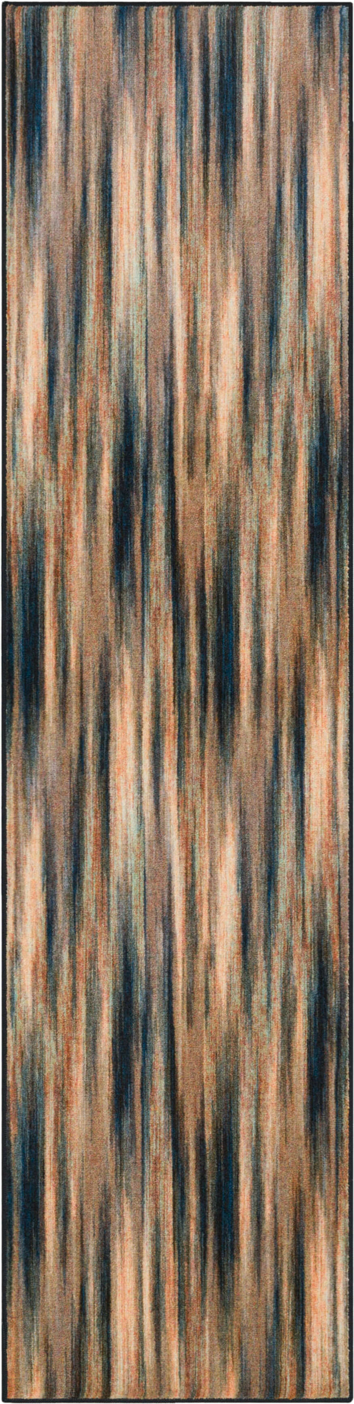 Technicolor Carlin Brown & Blue Area Rug