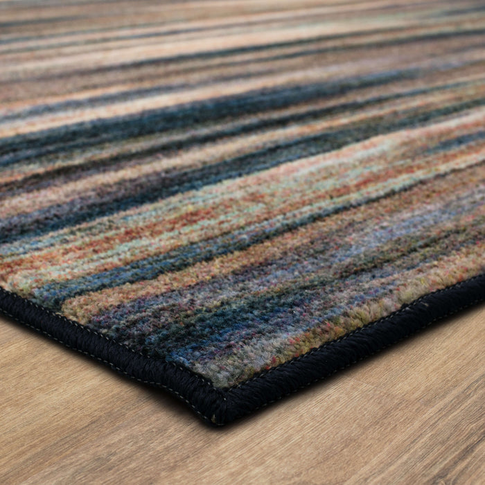 Technicolor Carlin Brown & Blue Area Rug