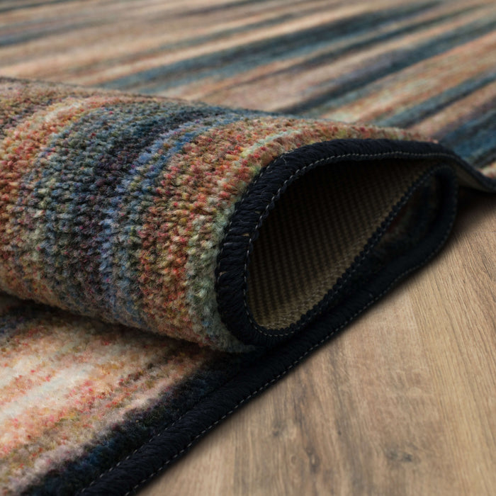Technicolor Carlin Brown & Blue Area Rug