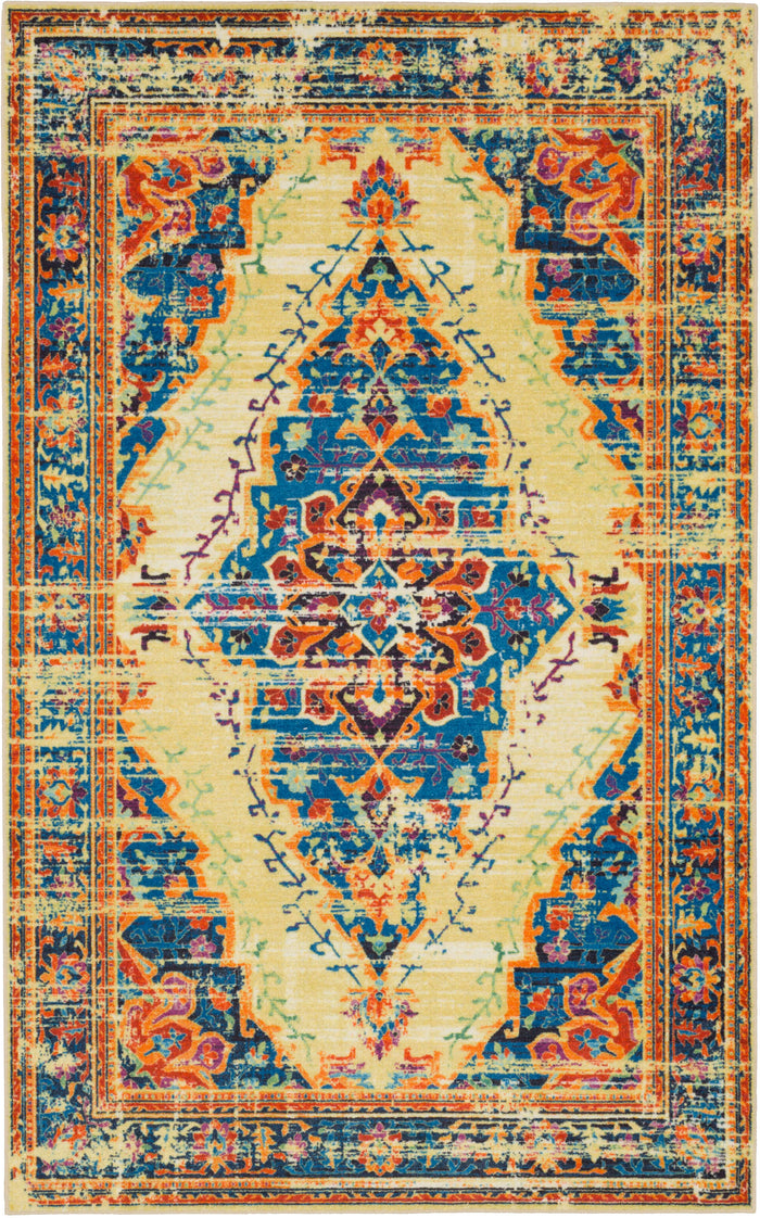 Technicolor Wynn Gold Area Rug