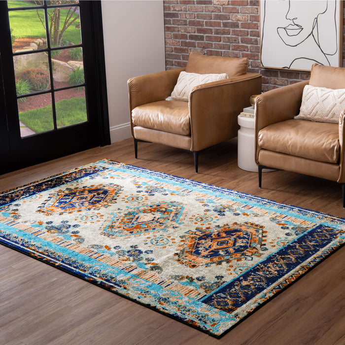 Technicolor Kimber Blue Area Rug