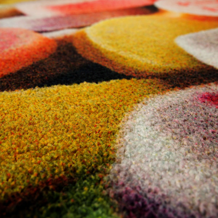 Candy Hearts Multicolor Accent Rug