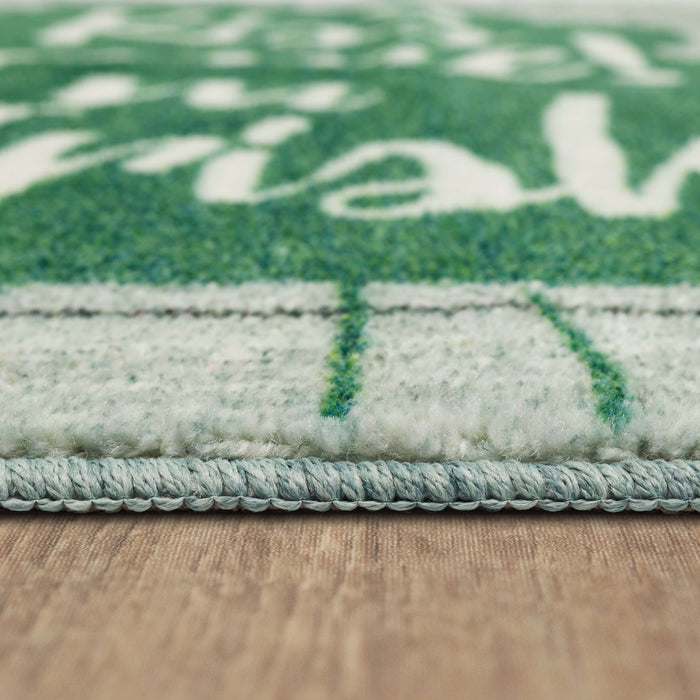 Kiss Me I'm Irish Green Accent Rug