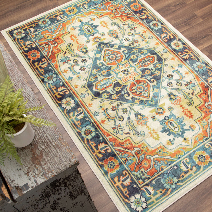 Technicolor Halifax Red Area Rug