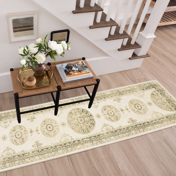 Technicolor Dillon White & Gray Area Rug