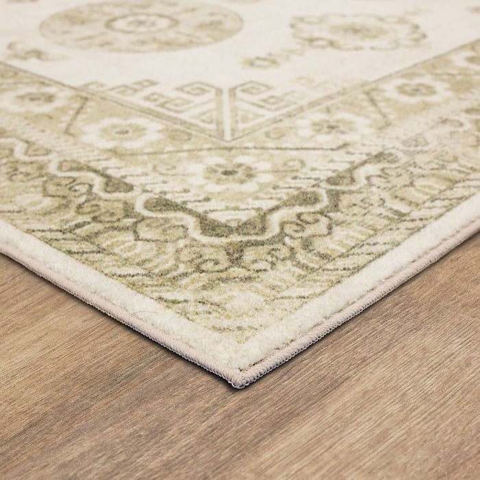 Technicolor Dillon White & Gray Area Rug