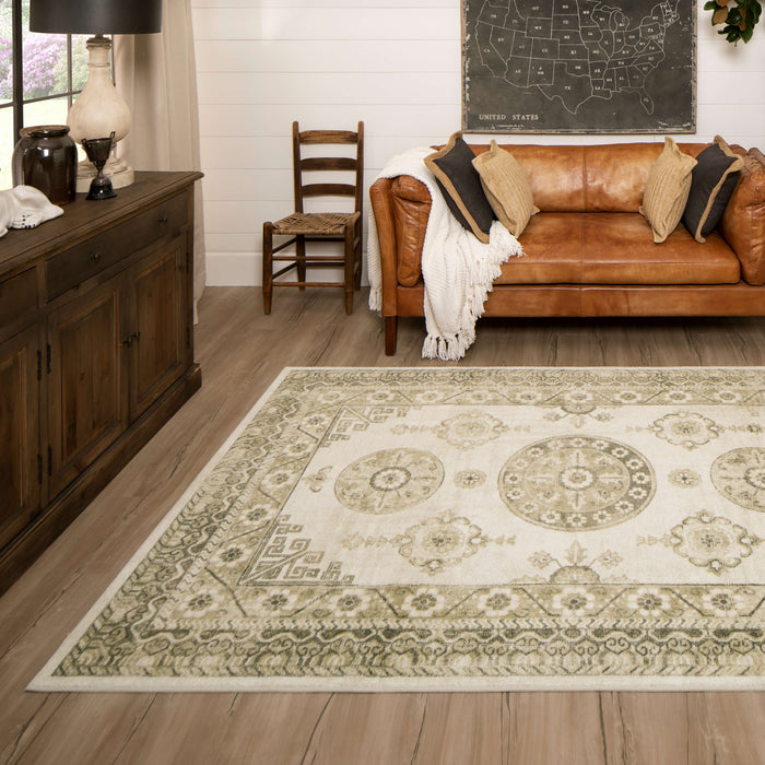 Technicolor Dillon White & Gray Area Rug