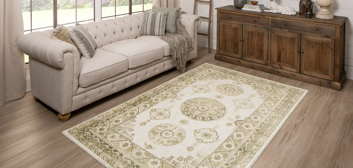 Technicolor Dillon White & Gray Area Rug