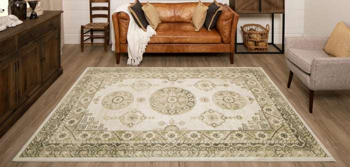 Technicolor Dillon White & Gray Area Rug