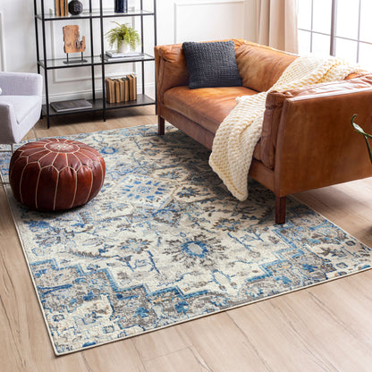 Manor Banks Blue Area Rug