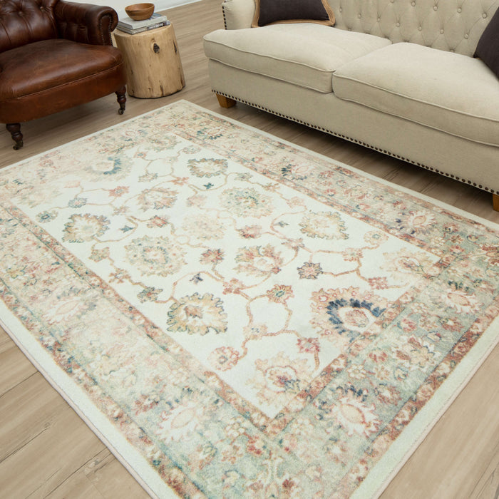 Technicolor Hamilton White Area Rug