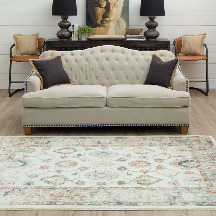 Technicolor Hamilton White Area Rug