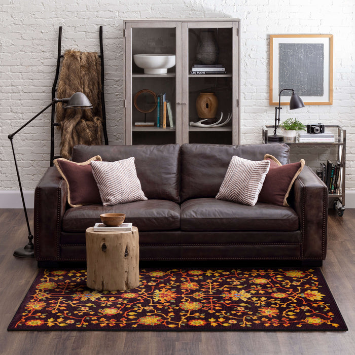 Technicolor Sabina Plum Area Rug