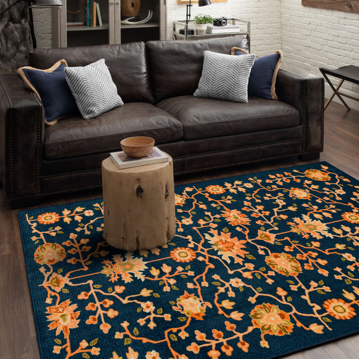 Technicolor Sabina Smokey Blue Area Rug