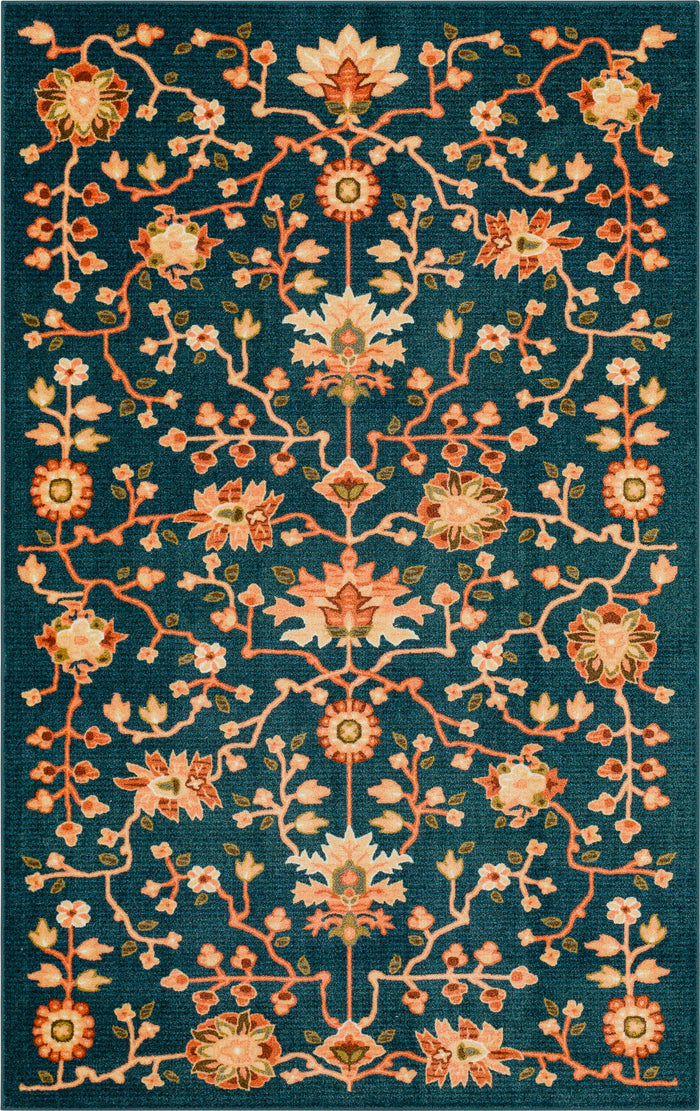 Technicolor Sabina Teal Area Rug