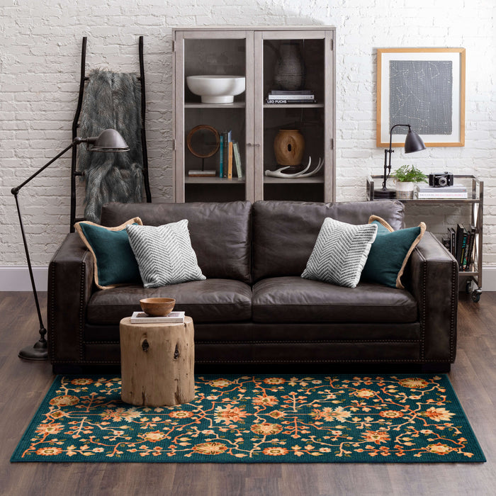 Technicolor Sabina Teal Area Rug