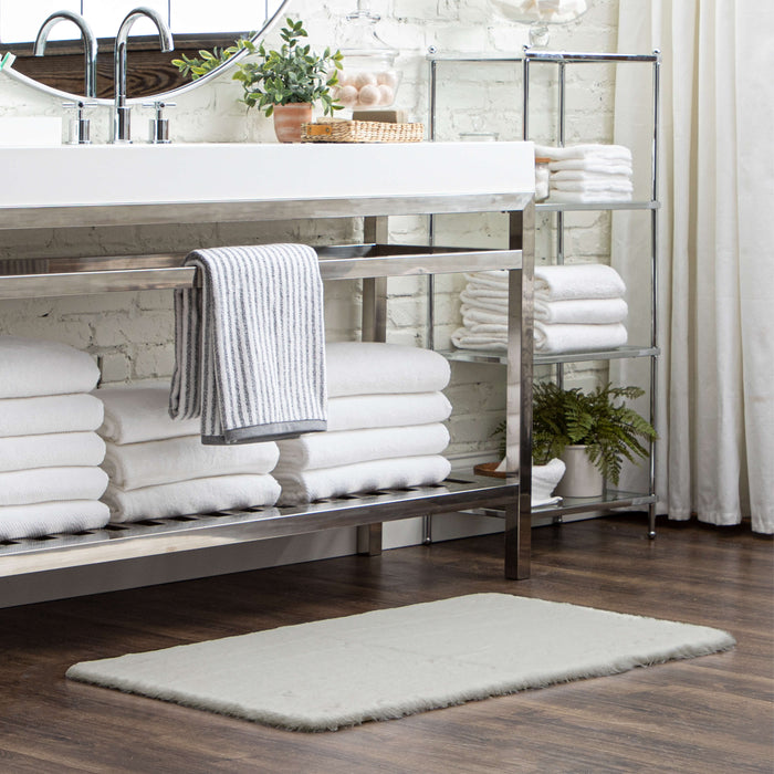 Segrest Plush Arctic White Bath Mat