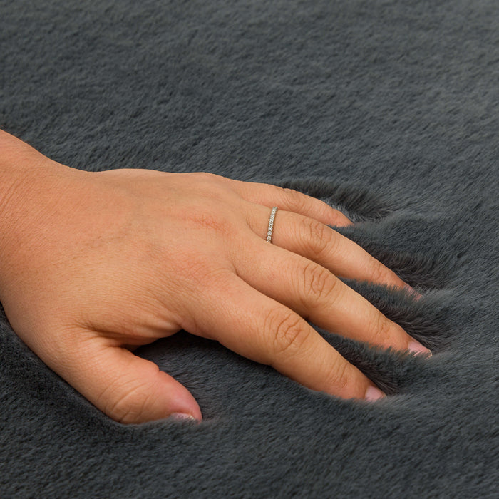 Segrest Plush Charcoal Bath Mat