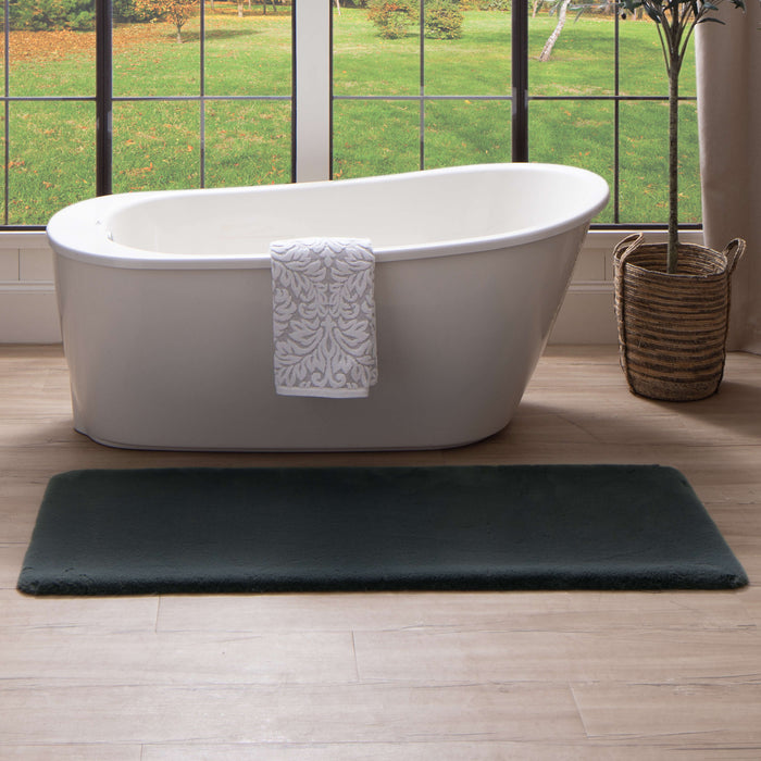 Segrest Plush Charcoal Bath Mat