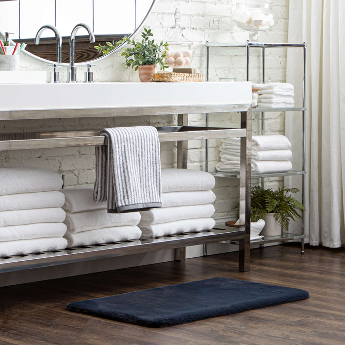 Segrest Plush Indigo Bath Mat