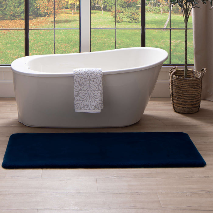 Segrest Plush Indigo Bath Mat