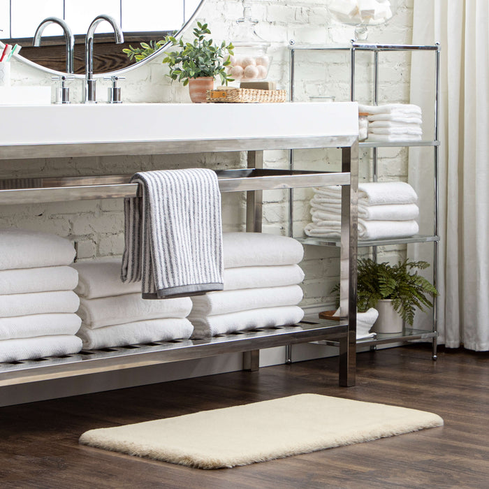 Segrest Plush Oatmeal Bath Mat