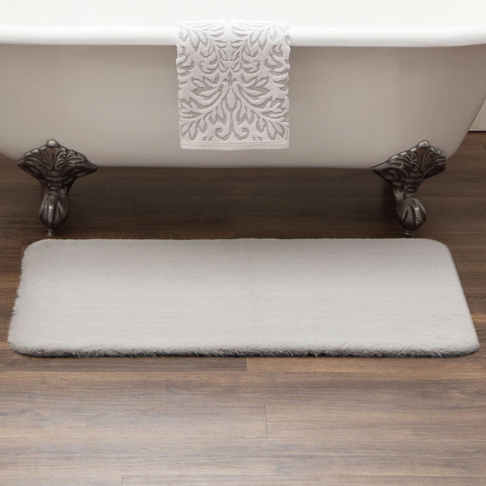 Segrest Plush Silver Bath Mat