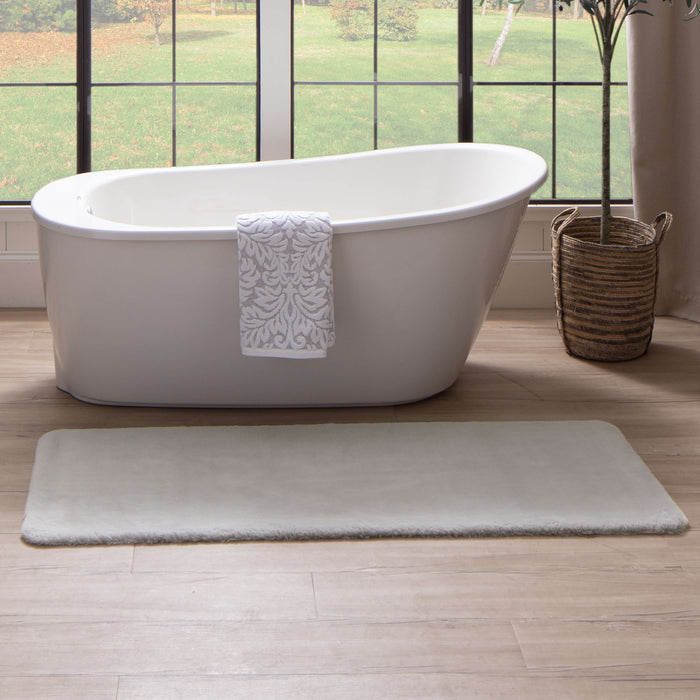 Segrest Plush Silver Bath Mat