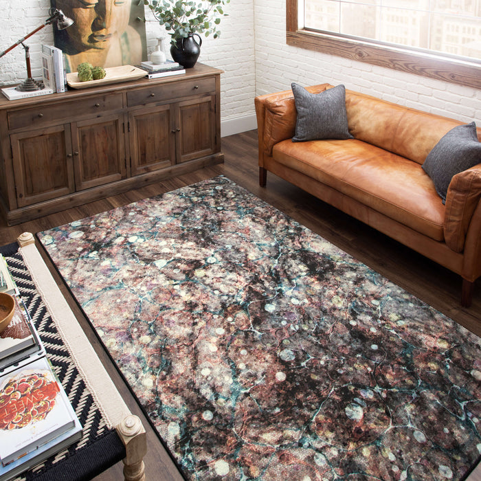 Technicolor Nova Marble Gray Area Rug