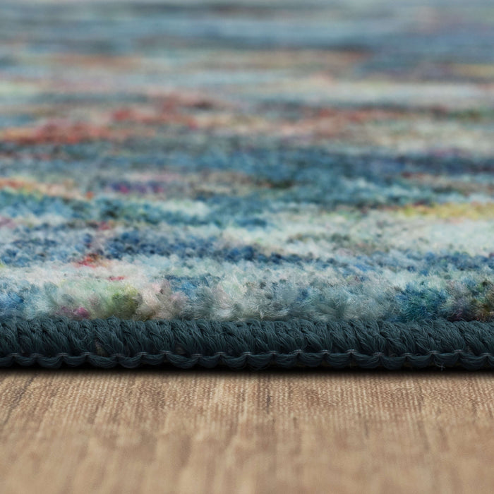 Technicolor Nova Marble Blue Area Rug