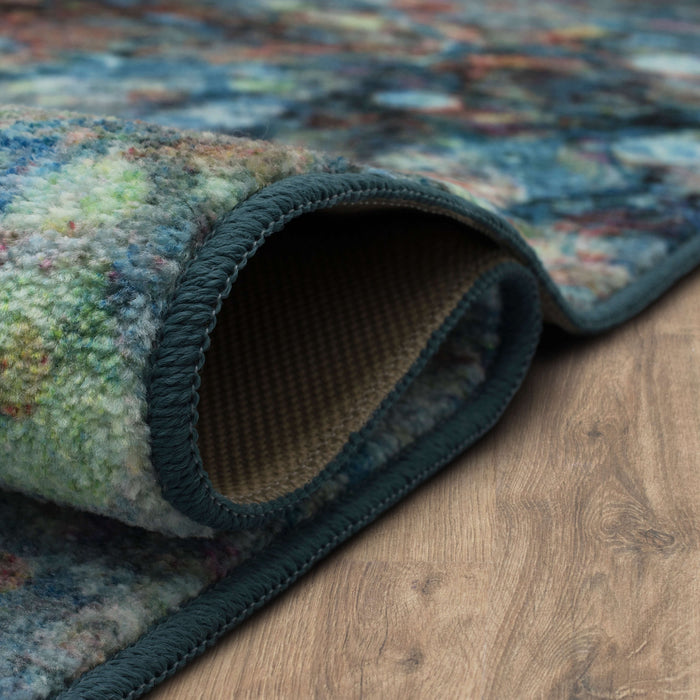 Technicolor Nova Marble Blue Area Rug