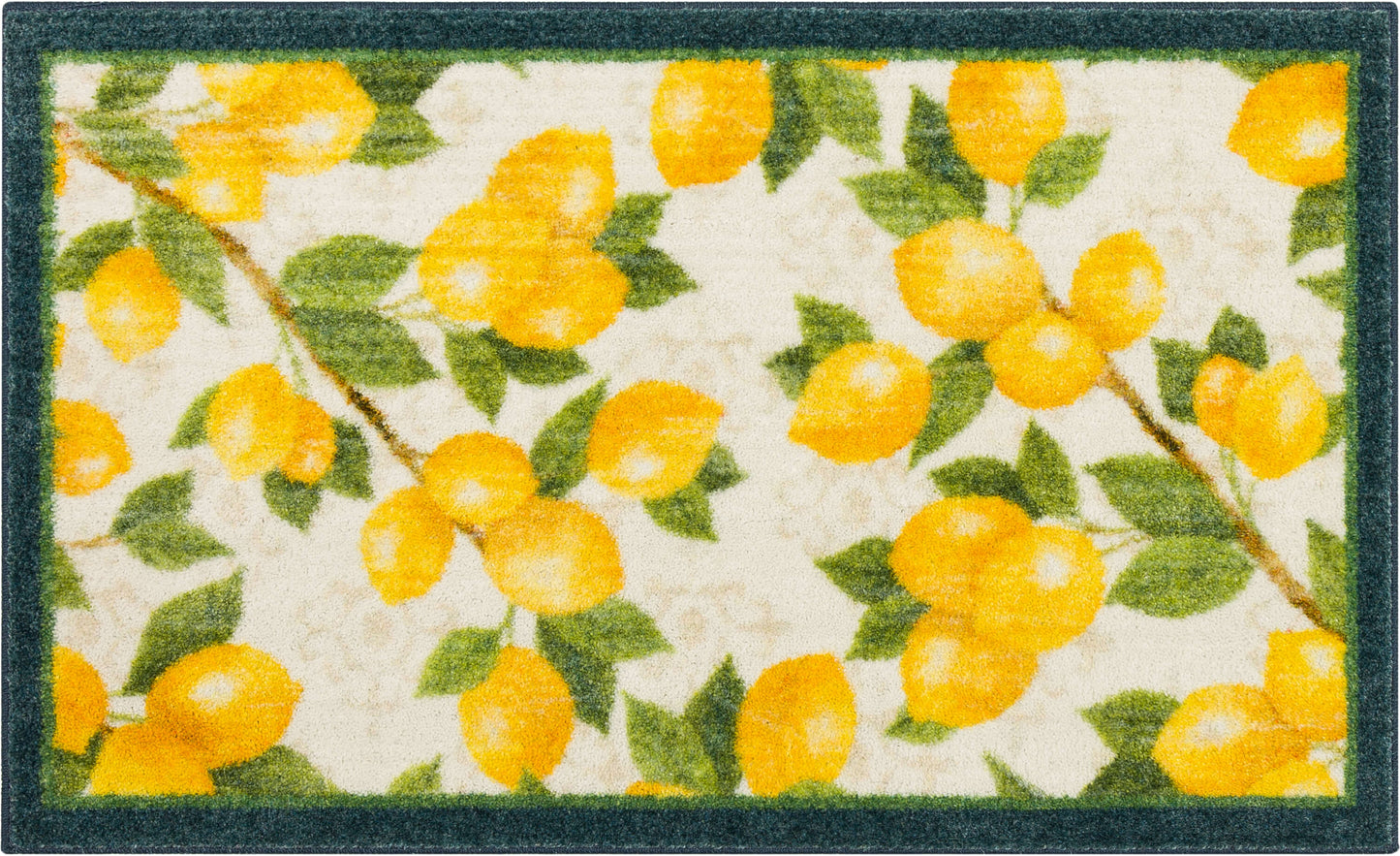Lemon Tree White and Navy Accent Rug