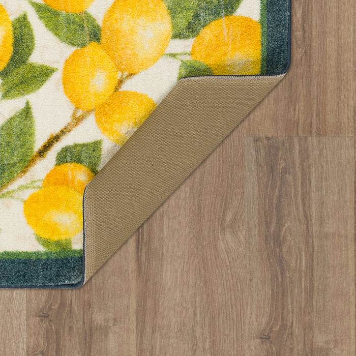Lemon Tree White and Navy Accent Rug