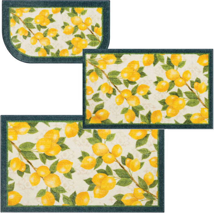 Lemon Tree White and Navy Accent Rug