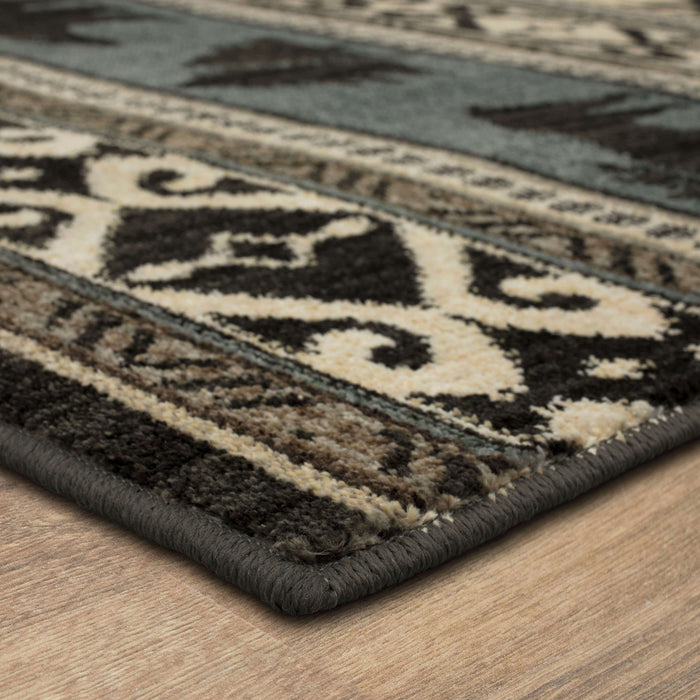 Mountain Lodge Black Area Rug