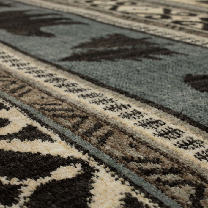 Mountain Lodge Black Area Rug
