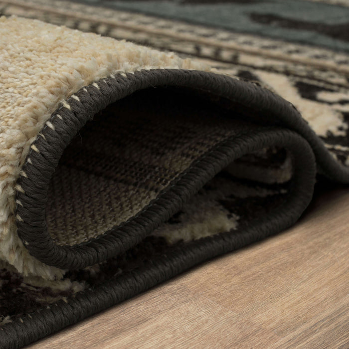 Mountain Lodge Black Area Rug