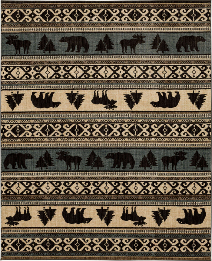Mountain Lodge Black Area Rug