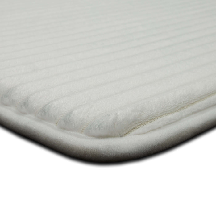 Sienna Artic White Memory Foam Bath Mat Covered By Rugs