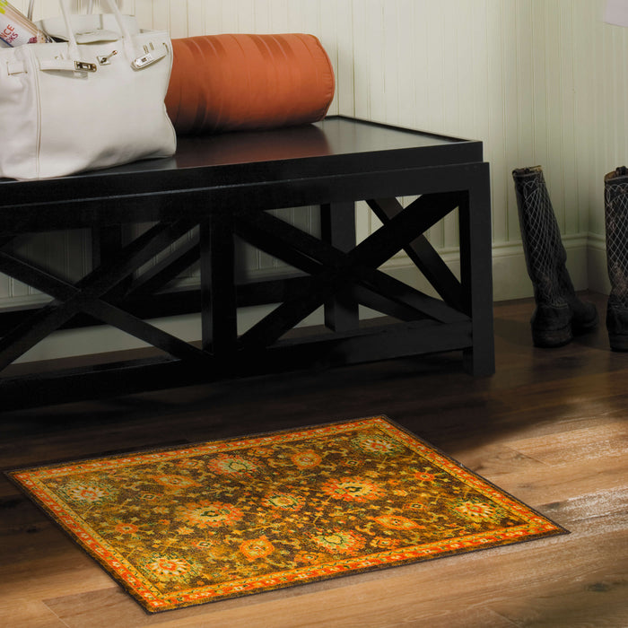 Technicolor Dalton Orange & Red Area Rug