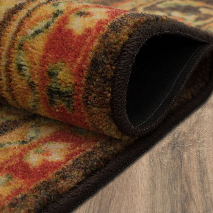 Technicolor Dalton Orange & Red Area Rug