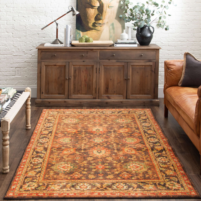 Technicolor Dalton Orange & Red Area Rug