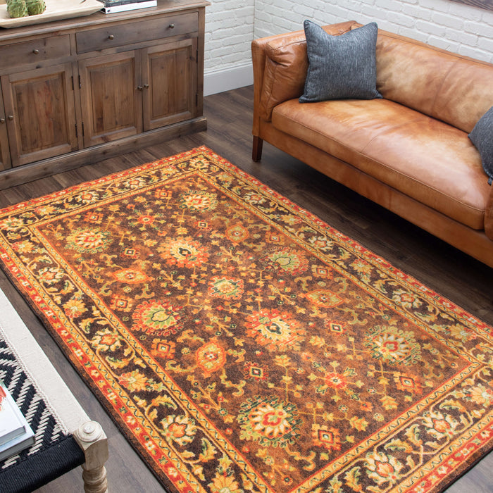 Technicolor Dalton Orange & Red Area Rug