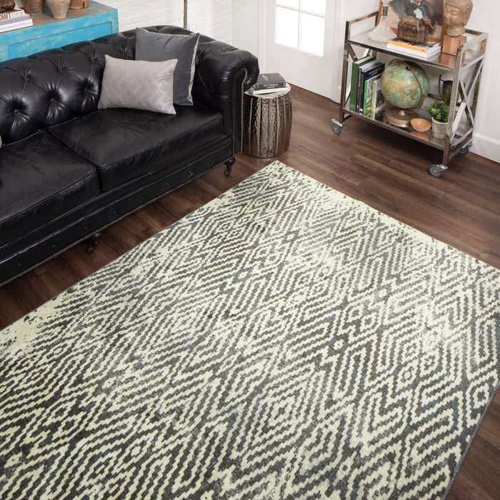 Technicolor Abby Grey Area Rug